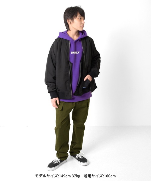 GLAZOS（グラソス）の「裏起毛・フードプリントパーカー（パーカー・キッズ・ベージュ/パープル/グレー/ブラック・140cm/150cm/160cm/170cm）」の13枚目の写真