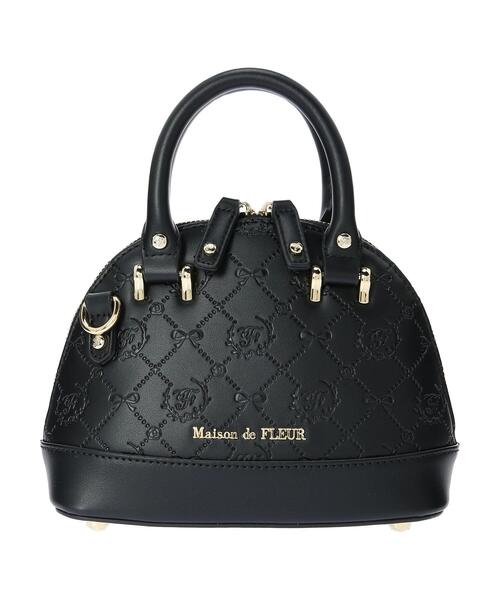 Maison de FLEUR(メゾンドフルール)の「モノグラムライトムーンSバッグ(ショルダーバッグ・レディース・ピンク/ブラック・FREE)」の6枚目の写真