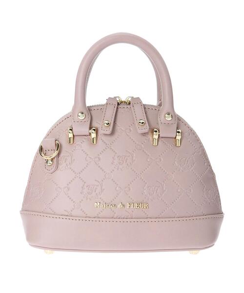 Maison de FLEUR(メゾンドフルール)の「モノグラムライトムーンSバッグ(ショルダーバッグ・レディース・ピンク/ブラック・FREE)」の20枚目の写真