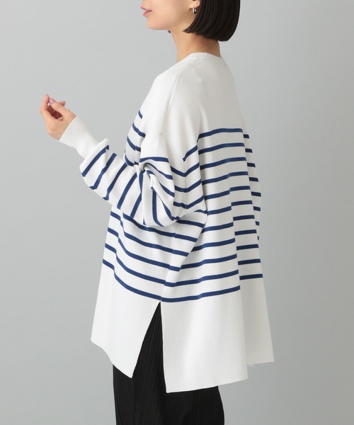 e/rm（イーアールエム）の「【e/rm】パネルボーダーロングタケニット（Tシャツ/カットソー・レディース・ブラック/ブルー・FREE）」の18枚目の写真