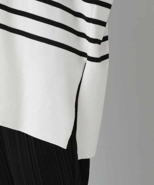 e/rm（イーアールエム）の「【e/rm】パネルボーダーロングタケニット（Tシャツ/カットソー・レディース・ブラック/ブルー・FREE）」の12枚目の写真