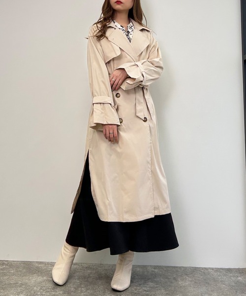 INGNI（イング）の「BIGトレンチコート（トレンチコート・レディース・ライトベージュ/ライトカーキ/ベージュ・M）」の2枚目の写真