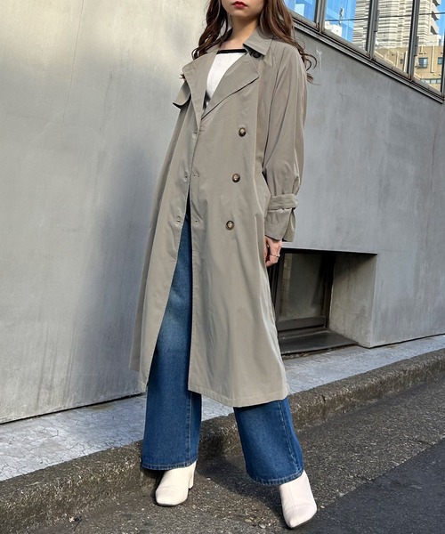 INGNI（イング）の「BIGトレンチコート（トレンチコート・レディース・ライトベージュ/ライトカーキ/ベージュ・M）」の14枚目の写真