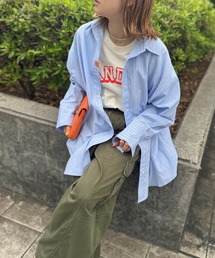 mi via loca（ミヴィアロカ）の「ストライプBIGシャツ（シャツ/ブラウス）」