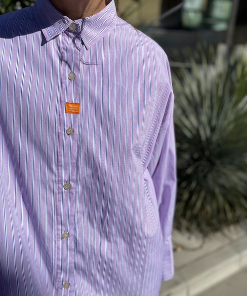 mi via loca（ミヴィアロカ）の「ストライプBIGシャツ（シャツ/ブラウス・レディース・ピンク/イエロー・FREE）」の16枚目の写真