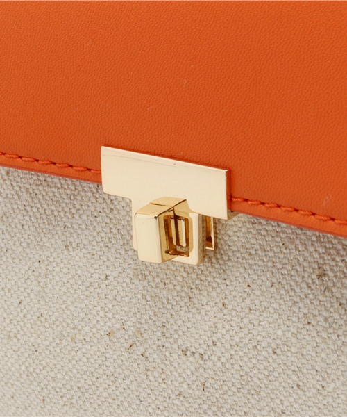 CIAOPANIC（チャオパニック）の「【Ciaopanic】　コンビ素材2WAYミニショルダー（ショルダーバッグ・レディース・オレンジ/ブラック/イエロー・FREE）」の7枚目の写真