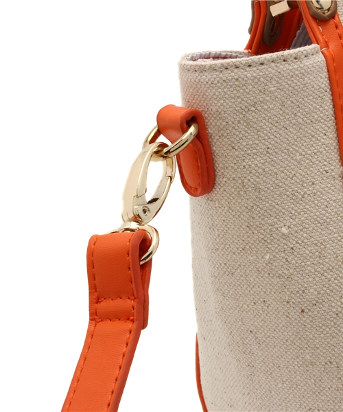 CIAOPANIC（チャオパニック）の「【Ciaopanic】　コンビ素材2WAYミニショルダー（ショルダーバッグ・レディース・オレンジ/ブラック/イエロー・FREE）」の8枚目の写真