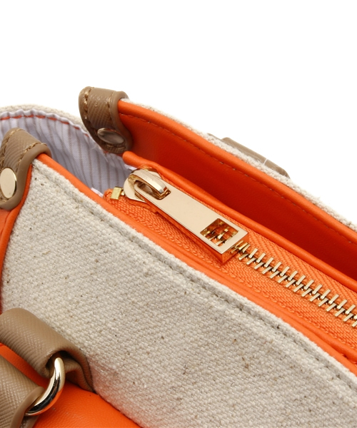 CIAOPANIC（チャオパニック）の「【Ciaopanic】　コンビ素材2WAYミニショルダー（ショルダーバッグ・レディース・オレンジ/ブラック/イエロー・FREE）」の13枚目の写真