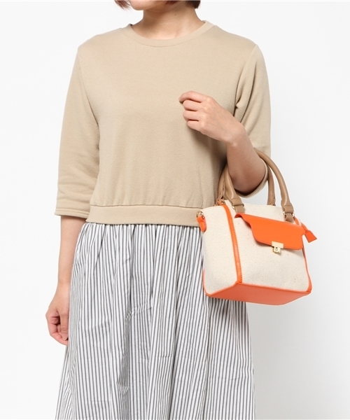 CIAOPANIC（チャオパニック）の「【Ciaopanic】　コンビ素材2WAYミニショルダー（ショルダーバッグ・レディース・オレンジ/ブラック/イエロー・FREE）」の11枚目の写真