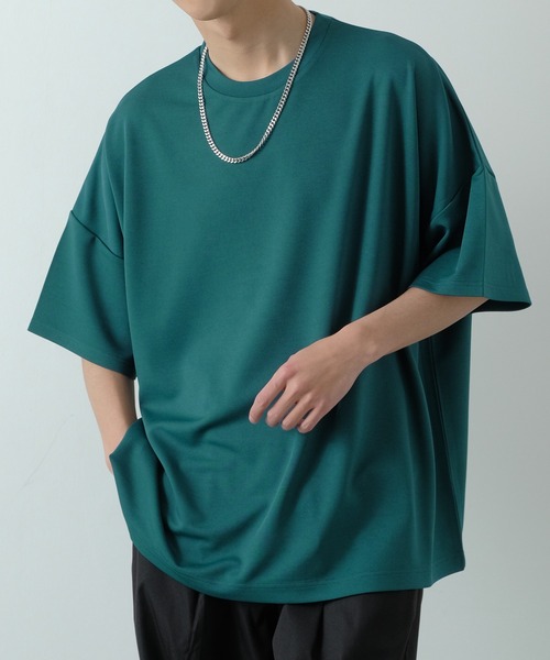 NULL（ヌル）の「【NULL】ポンチ ドルマンスリーブ 半袖Tシャツ（Tシャツ/カットソー・メンズ・ホワイト/ブラック/ブルーグリーン・MEDIUM/LARGE/SMALL）」の3枚目の写真