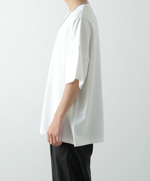 NULL（ヌル）の「【NULL】ポンチ ドルマンスリーブ 半袖Tシャツ（Tシャツ/カットソー・メンズ・ホワイト/ブラック/ブルーグリーン・MEDIUM/LARGE/SMALL）」の6枚目の写真