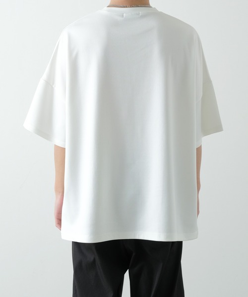 NULL（ヌル）の「【NULL】ポンチ ドルマンスリーブ 半袖Tシャツ（Tシャツ/カットソー・メンズ・ホワイト/ブラック/ブルーグリーン・MEDIUM/LARGE/SMALL）」の9枚目の写真