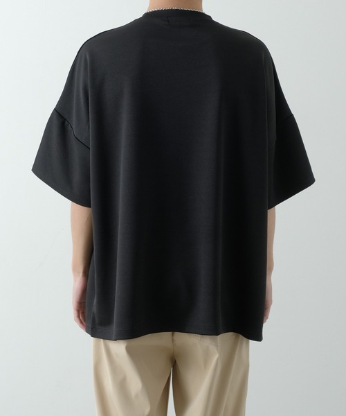 NULL（ヌル）の「【NULL】ポンチ ドルマンスリーブ 半袖Tシャツ（Tシャツ/カットソー・メンズ・ホワイト/ブラック/ブルーグリーン・MEDIUM/LARGE/SMALL）」の4枚目の写真