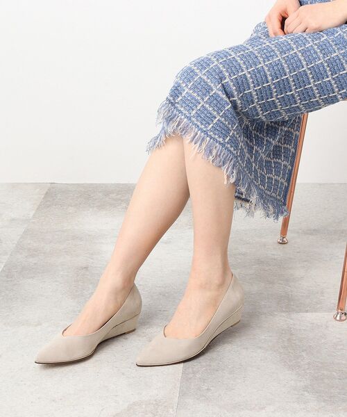 ESPERANZA(エスペランサ)の「ポインテッドトゥウェッジパンプス(パンプス・レディース・ブラック系/ブラック系2/ベージュ系/ベージュ系2/カーキ系/ピンク系5・21.5cm/22.0cm/22.5cm/23.0cm/23.5cm/24.0cm/25.0cm/24.5cm)」の22枚目の写真