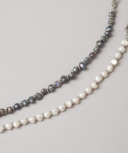 HARE（ハレ）の「パールチェーンネックレス(HARE)（ネックレス・メンズ・ホワイト/ブラック/ホワイト系その他・FREE）」の6枚目の写真