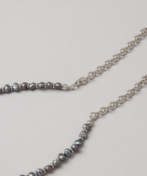 HARE（ハレ）の「パールチェーンネックレス(HARE)（ネックレス・メンズ・ホワイト/ブラック/ホワイト系その他・FREE）」の8枚目の写真