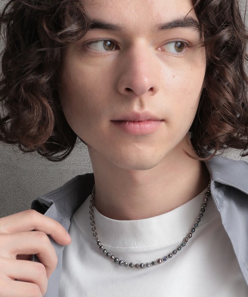 HARE（ハレ）の「パールチェーンネックレス(HARE)（ネックレス・メンズ・ホワイト/ブラック/ホワイト系その他・FREE）」の12枚目の写真