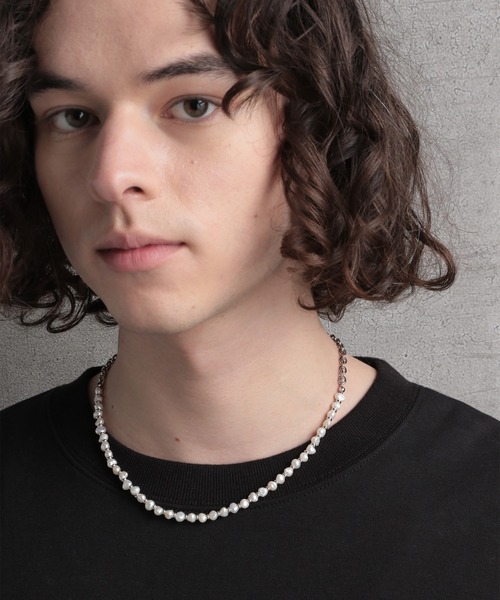 HARE（ハレ）の「パールチェーンネックレス(HARE)（ネックレス・メンズ・ホワイト/ブラック/ホワイト系その他・FREE）」の13枚目の写真