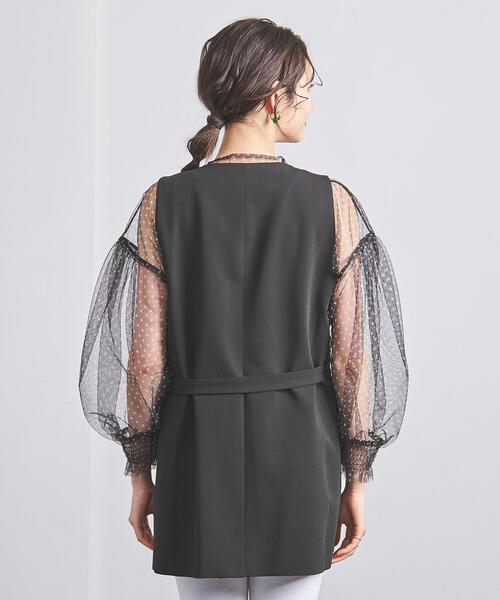 ELIN（エリン）の「【別注】＜ELIN＞ベルト ジレ（ベスト・レディース・ブラック/ベージュ・00）」の5枚目の写真