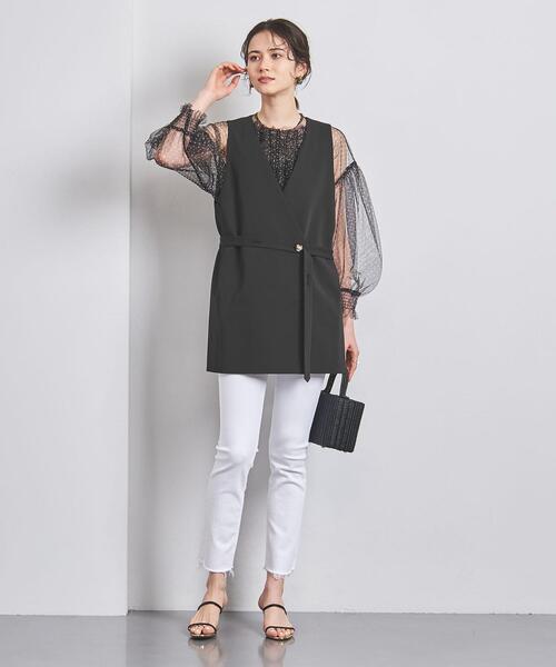 ELIN（エリン）の「【別注】＜ELIN＞ベルト ジレ（ベスト・レディース・ブラック/ベージュ・00）」の7枚目の写真