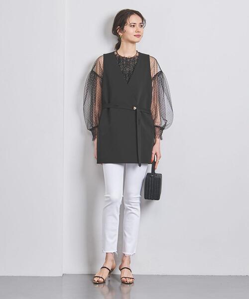 ELIN（エリン）の「【別注】＜ELIN＞ベルト ジレ（ベスト・レディース・ブラック/ベージュ・00）」の8枚目の写真