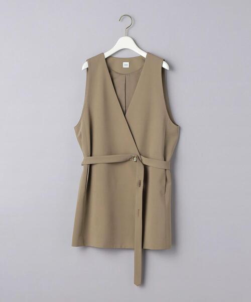 ELIN（エリン）の「【別注】＜ELIN＞ベルト ジレ（ベスト・レディース・ブラック/ベージュ・00）」の11枚目の写真