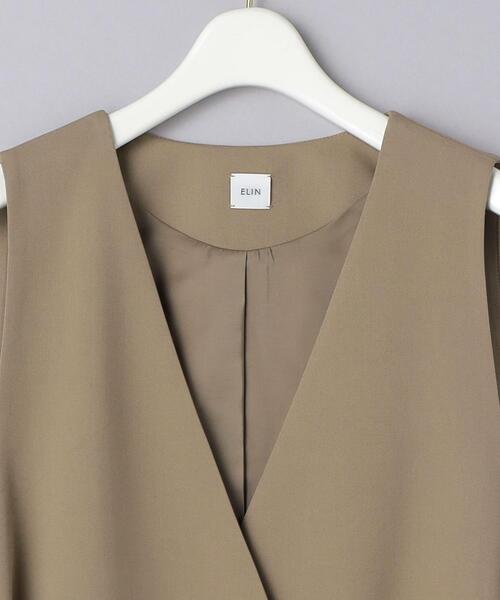 ELIN（エリン）の「【別注】＜ELIN＞ベルト ジレ（ベスト・レディース・ブラック/ベージュ・00）」の13枚目の写真