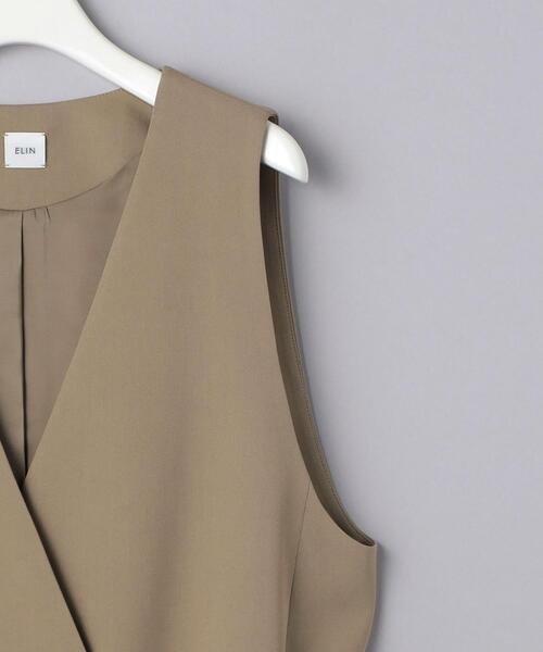ELIN（エリン）の「【別注】＜ELIN＞ベルト ジレ（ベスト・レディース・ブラック/ベージュ・00）」の14枚目の写真