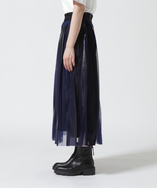 NAKAGAMI（ナカガミ）の「NAKAGAMI(ナカガミ) rubber print skirt/スカート（スカート・レディース・ネイビー・1）」の6枚目の写真