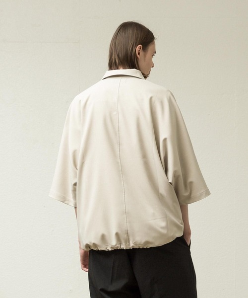 SLICK（スリック）の「シック＆シンアムンゼンクロスハーフジップポロ（ポロシャツ・メンズ・アイボリー/ネイビー/ブラック・1/2/3）」の6枚目の写真