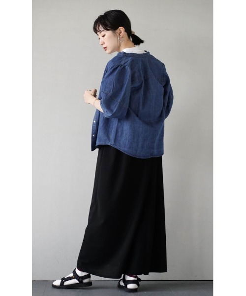 apartment department デニム ランタンスリーブ ブラウス apartment department（アパートメントデパートメント）の