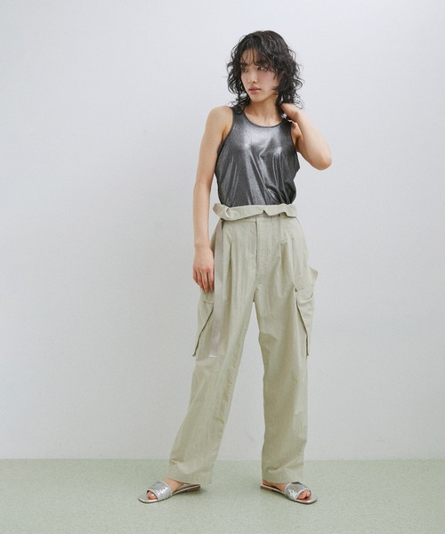 ADAM ET ROPE'（アダムエロペ）の「【セットアップ対応】ハクプリントタンクトップ（タンクトップ・レディース・シルバー/シルバー系その他2・FREE）」の6枚目の写真