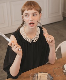 BONLECILL noir（ボンルシールノワール）の「【BONLECILL noir】パールつけ襟ネックレス（ネックレス）」