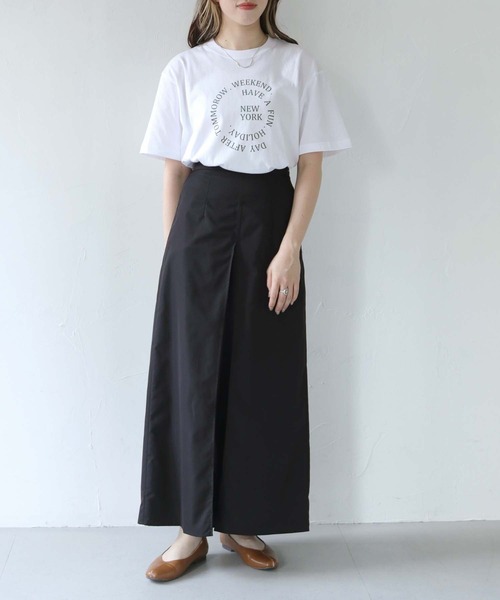 HER CLOSET（ハークローゼット）の「【shemoshelly】WEB限定サークルロゴTシャツ（Tシャツ/カットソー・レディース・ブラック/ホワイト/ネイビー・S/M/L）」の12枚目の写真