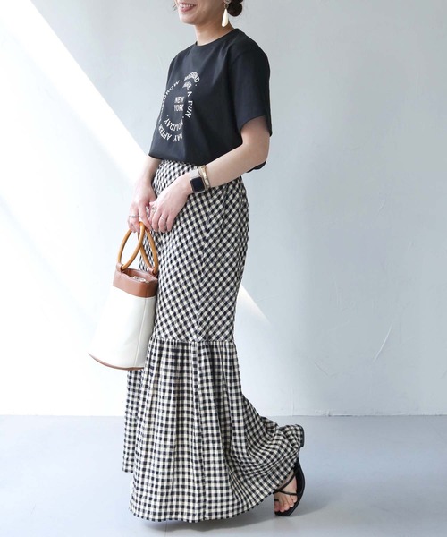 HER CLOSET（ハークローゼット）の「【shemoshelly】WEB限定サークルロゴTシャツ（Tシャツ/カットソー・レディース・ブラック/ホワイト/ネイビー・S/M/L）」の15枚目の写真