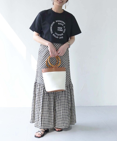 HER CLOSET（ハークローゼット）の「【shemoshelly】WEB限定サークルロゴTシャツ（Tシャツ/カットソー・レディース・ブラック/ホワイト/ネイビー・S/M/L）」の16枚目の写真