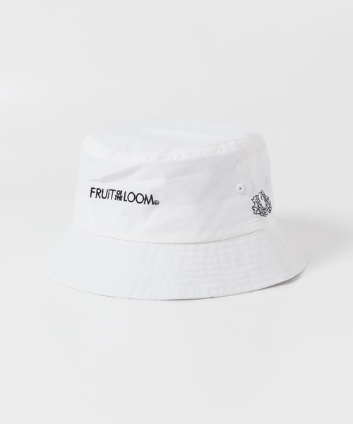 FRUIT OF THE LOOM(フルーツオブザルーム)の「『別注』FRUIT OF THE LOOM×DOORS 刺繍ハット(ハット・メンズ・ホワイト/ブラック・-)」の1枚目の写真