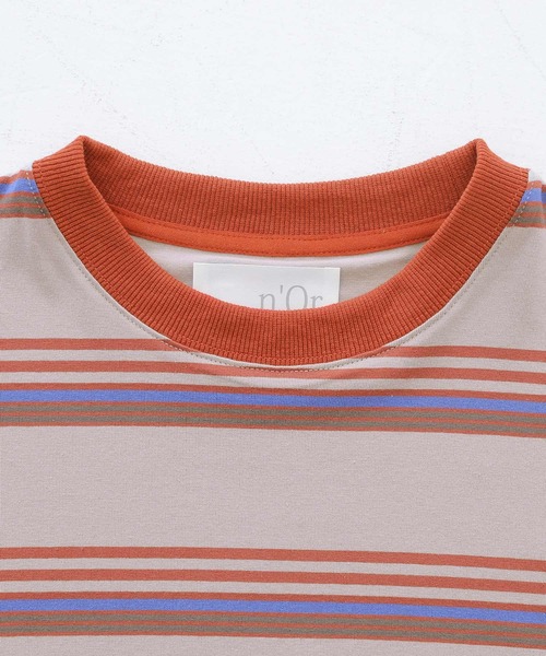 n'OrLABEL(ノアールレーベル)の「『マルチボーダーTシャツ』(Tシャツ/カットソー・メンズ・オフホワイト/ブラック/グレー・FREE)」の17枚目の写真