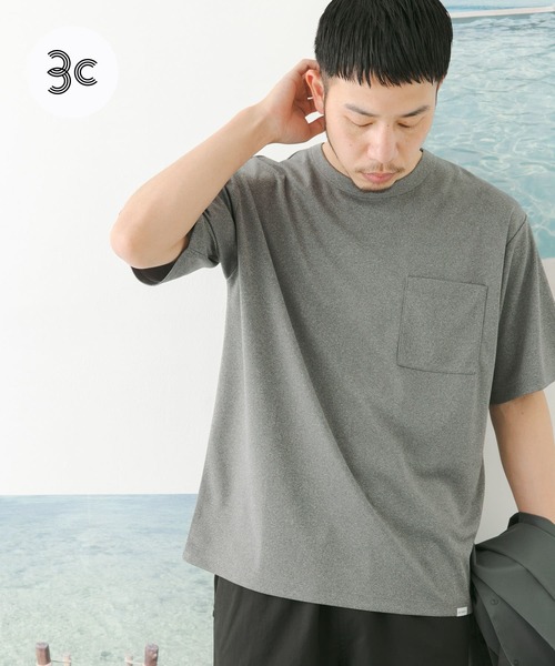FORK&SPOON（フォークアンドスプーン）の「FORK&SPOON　add fabrics ポケットTシャツ（Tシャツ/カットソー・メンズ・ブラック/グレー・4/5）」の2枚目の写真