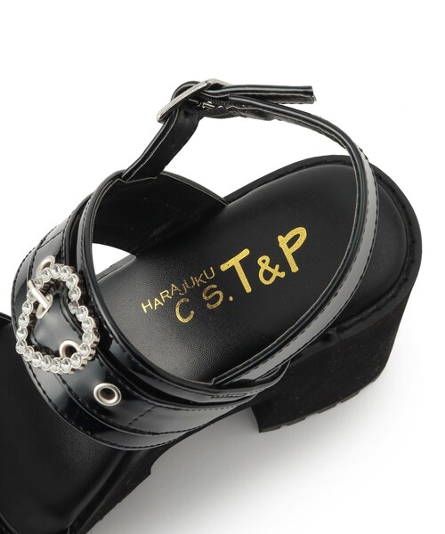 cs T&P（シーエスティーアンドピー）の「厚底キラキラハートサンダル（サンダル・レディース・パープル系/ホワイト系2/ブラック系1・LL/M/L/S）」の12枚目の写真