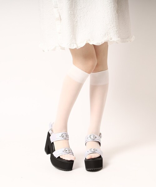 cs T&P（シーエスティーアンドピー）の「厚底キラキラハートサンダル（サンダル・レディース・パープル系/ホワイト系2/ブラック系1・LL/M/L/S）」の18枚目の写真