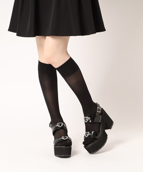 cs T&P（シーエスティーアンドピー）の「厚底キラキラハートサンダル（サンダル・レディース・パープル系/ホワイト系2/ブラック系1・LL/M/L/S）」の22枚目の写真