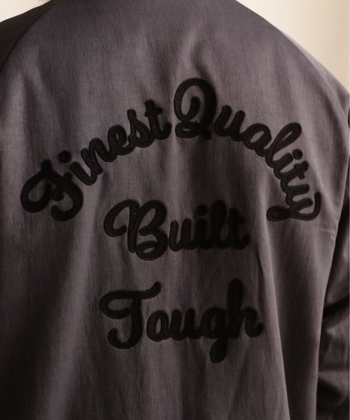 schott（ショット）の「Schott/ショット/COACH JACKET BOA LINING/コーチジャケット ボアライニング（ナイロンジャケット・メンズ・ブラック/ゴールド/チャコールグレー/パープル・M/XL/2XL/L）」の16枚目の写真