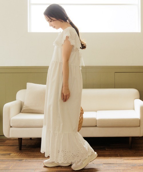 flower（フラワー）の「サニーレースワンピース（ワンピース・レディース・ホワイト/ブラック・FREE）」の15枚目の写真