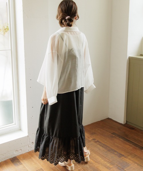 flower（フラワー）の「サニーレースワンピース（ワンピース・レディース・ホワイト/ブラック・FREE）」の19枚目の写真