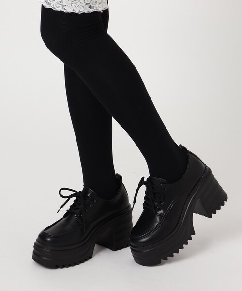 cs T&P(シーエスティーアンドピー)の「軽量厚底ヒールアップシューズ(パンプス・レディース・ブラック/ベージュ/アイボリー・M/L/LL/S)」の1枚目の写真