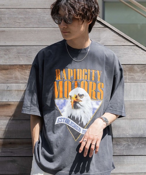 RAGEBLUE（レイジブルー）の「ヴィンテージライク/ロックバンドTシャツ（Tシャツ/カットソー・メンズ・ブラック/ブラック系その他・MEDIUM/LARGE）」の2枚目の写真