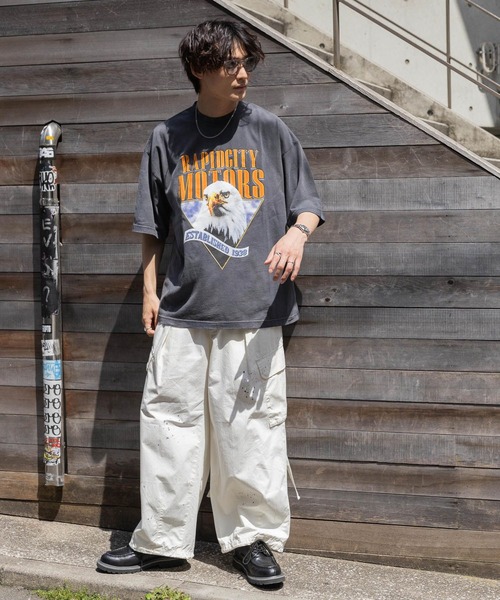 RAGEBLUE（レイジブルー）の「ヴィンテージライク/ロックバンドTシャツ（Tシャツ/カットソー・メンズ・ブラック/ブラック系その他・MEDIUM/LARGE）」の6枚目の写真