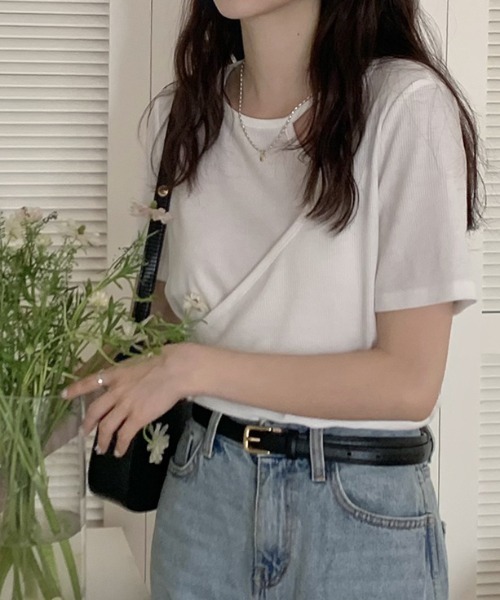 Achic(アシック)の「軽量半袖トップス(Tシャツ/カットソー・レディース・ミント/ホワイト/ブラック・M)」の4枚目の写真