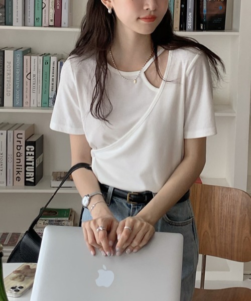 Achic(アシック)の「軽量半袖トップス(Tシャツ/カットソー・レディース・ミント/ホワイト/ブラック・M)」の21枚目の写真